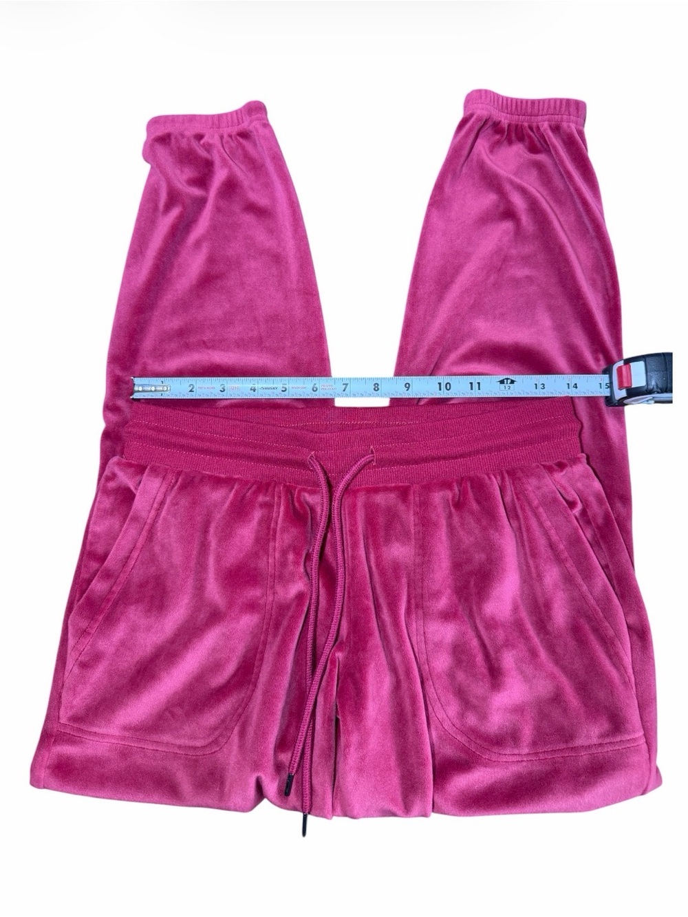 Women’s Burgundy Velour Jogger Pants size XS - Picture 2 of 9